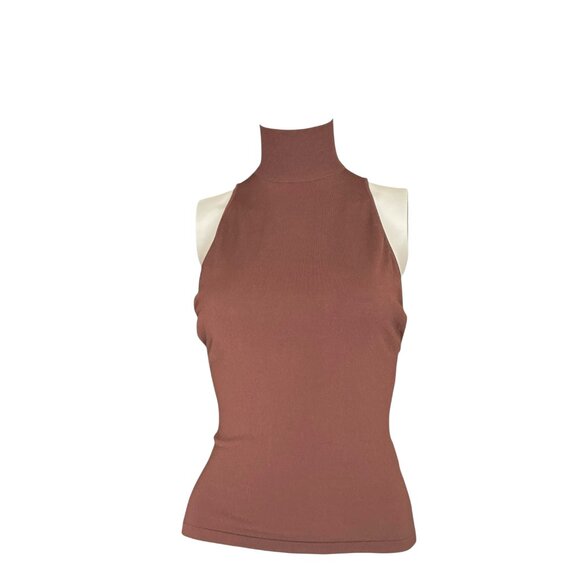 NW Dolce Gabbana Sienna Brown Backless Knit Top - Picture 6 of 11